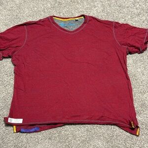 Robert Graham Burgundy V-Neck T-Shirt